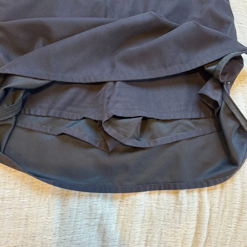 Patagonia Duway Black Activewear Skort Size 10 Zip Pocket Mini Golf